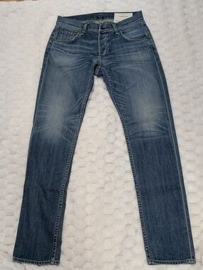 rag & bone Men's Slim Jeans in Medium Blue Wash